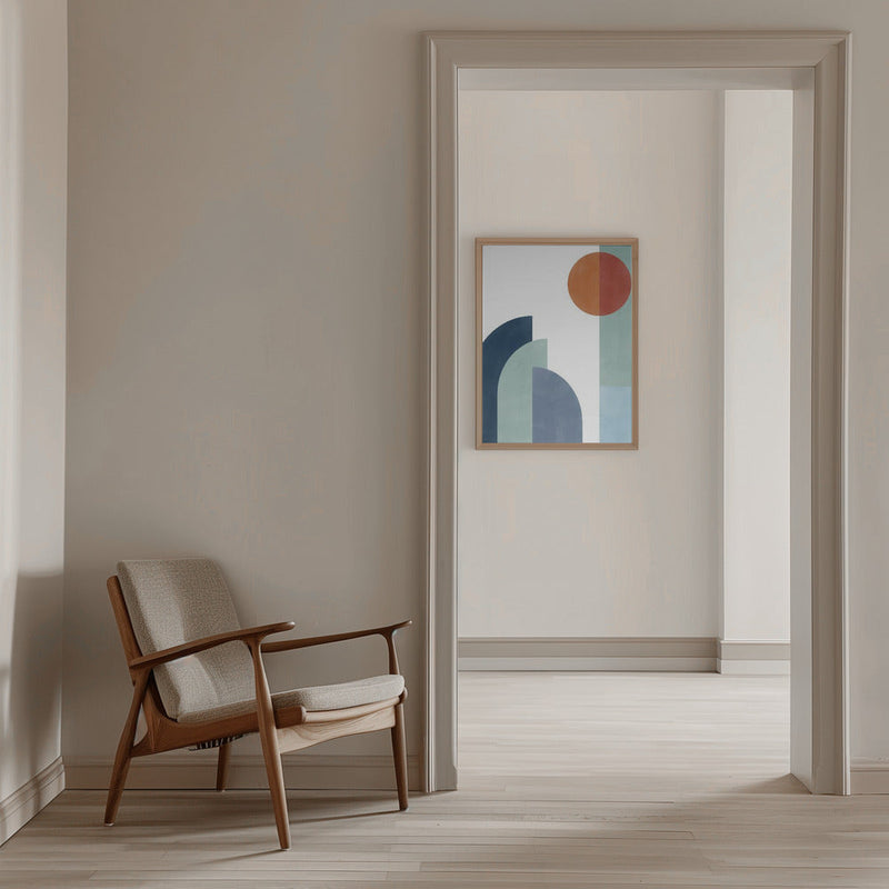 Geometric Shapes With A Minimalist Design - Stretched Canvas, Poster or Fine Art Print I Heart Wall Art