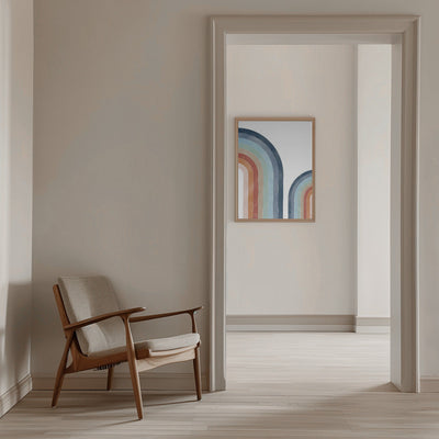Curved Colorscape - Stretched Canvas, Poster or Fine Art Print I Heart Wall Art