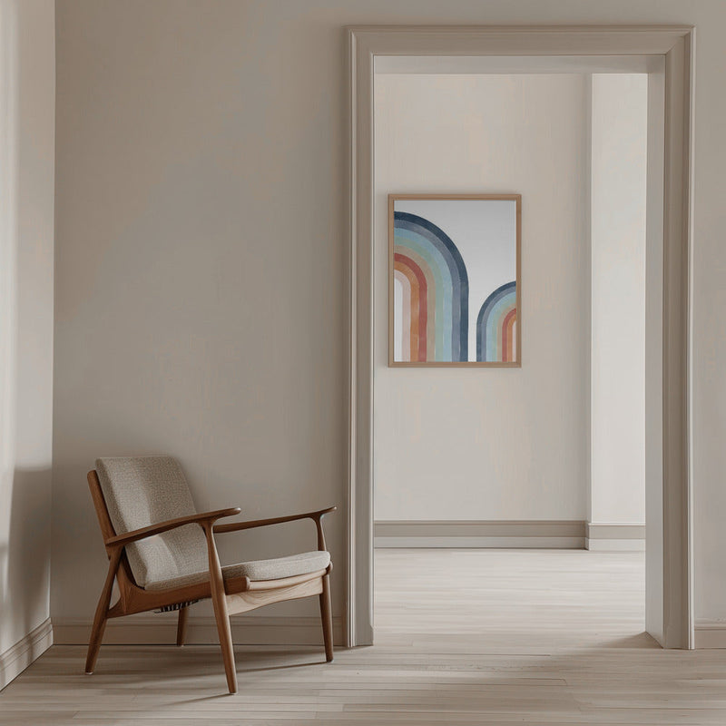 Curved Colorscape - Stretched Canvas, Poster or Fine Art Print I Heart Wall Art
