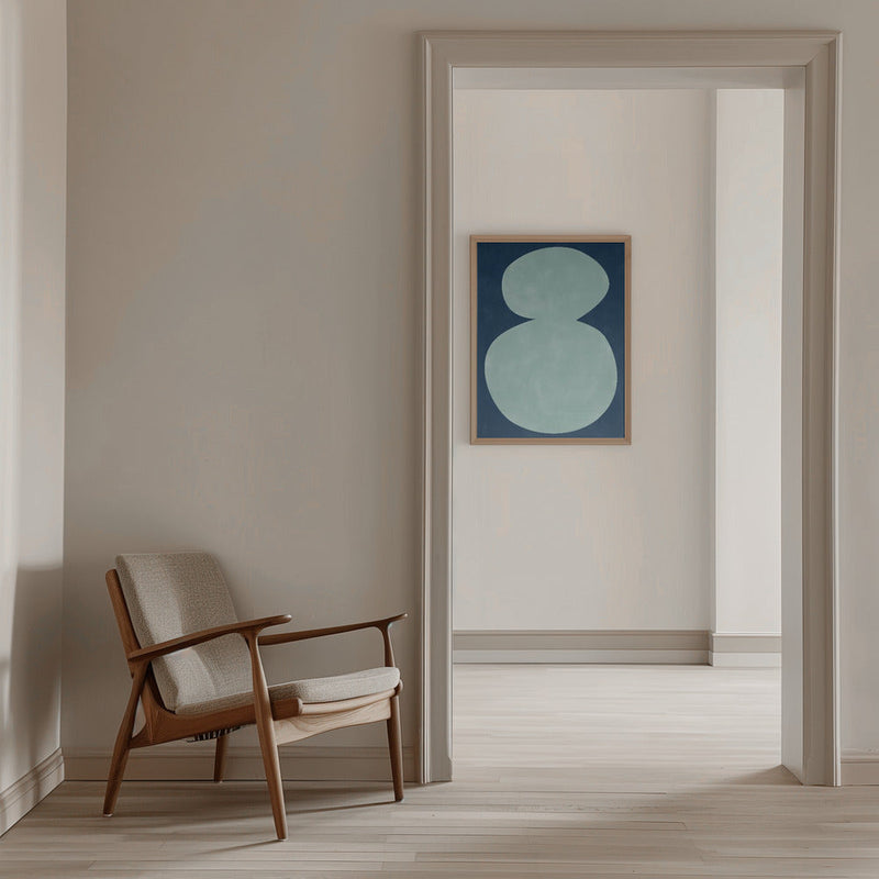 Mint Silhouette - Stretched Canvas, Poster or Fine Art Print I Heart Wall Art