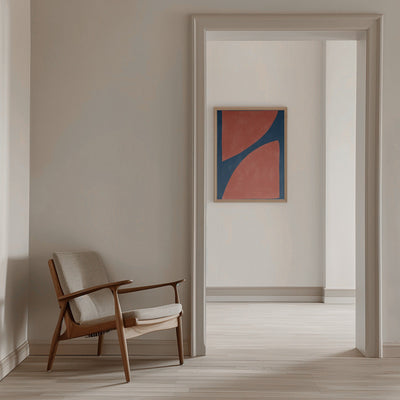 Crimson Curve Dance - Stretched Canvas, Poster or Fine Art Print I Heart Wall Art