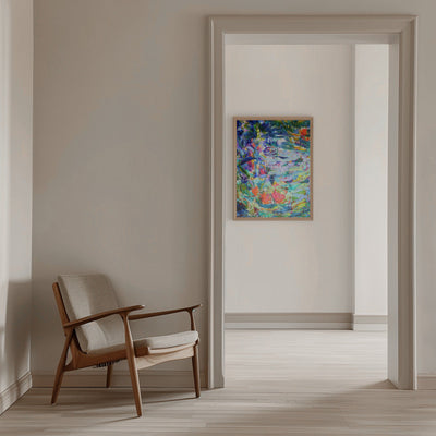 Luminous Petal Cascade - Stretched Canvas, Poster or Fine Art Print I Heart Wall Art
