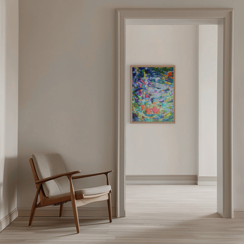 Luminous Petal Cascade - Stretched Canvas, Poster or Fine Art Print I Heart Wall Art