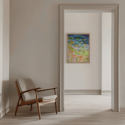 Vibrant Water Lilies - Stretched Canvas, Poster or Fine Art Print I Heart Wall Art