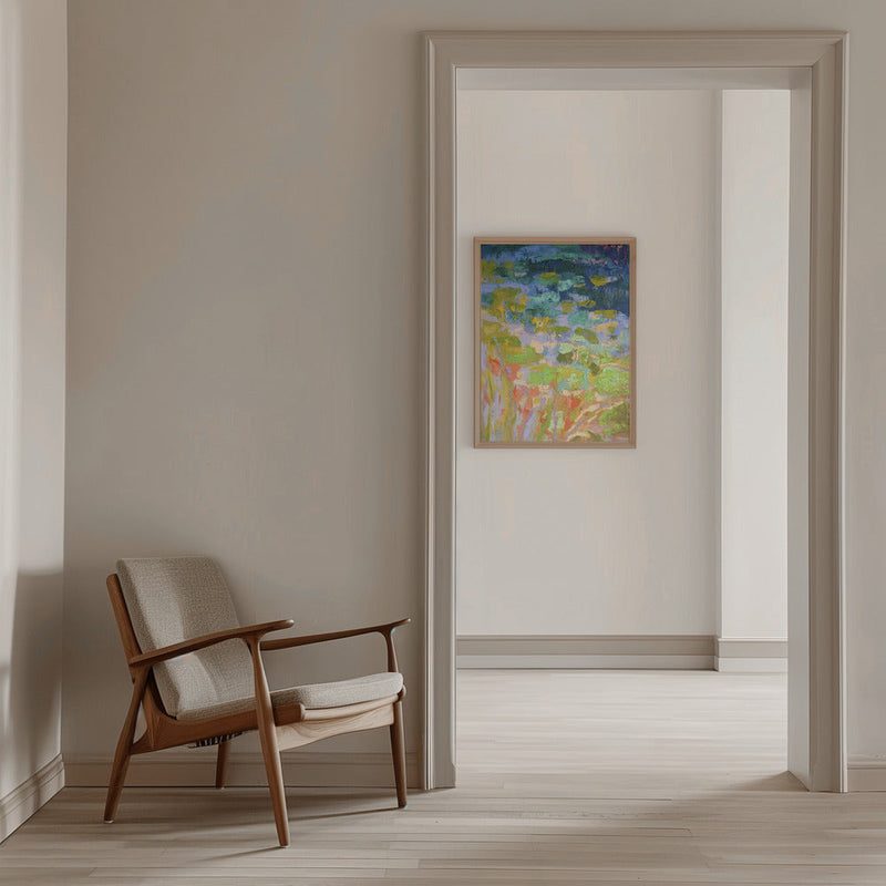 Vibrant Water Lilies - Stretched Canvas, Poster or Fine Art Print I Heart Wall Art