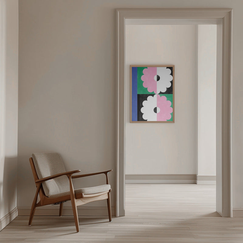 Symmetry Blossoms - Stretched Canvas, Poster or Fine Art Print I Heart Wall Art