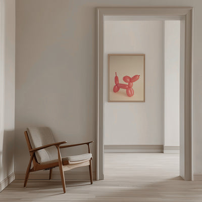 Red Balloon Dog - Stretched Canvas, Poster or Fine Art Print I Heart Wall Art