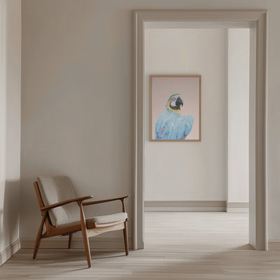 Blue Macaw - Stretched Canvas, Poster or Fine Art Print I Heart Wall Art