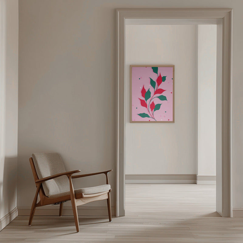 Blossoms in Crimson - Stretched Canvas, Poster or Fine Art Print I Heart Wall Art