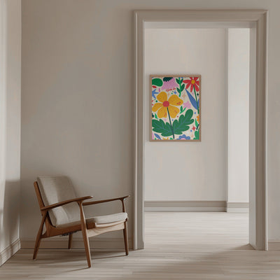 Flower Mixtape - Stretched Canvas, Poster or Fine Art Print I Heart Wall Art