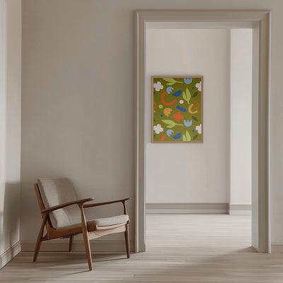Olive Meadow - Stretched Canvas, Poster or Fine Art Print I Heart Wall Art