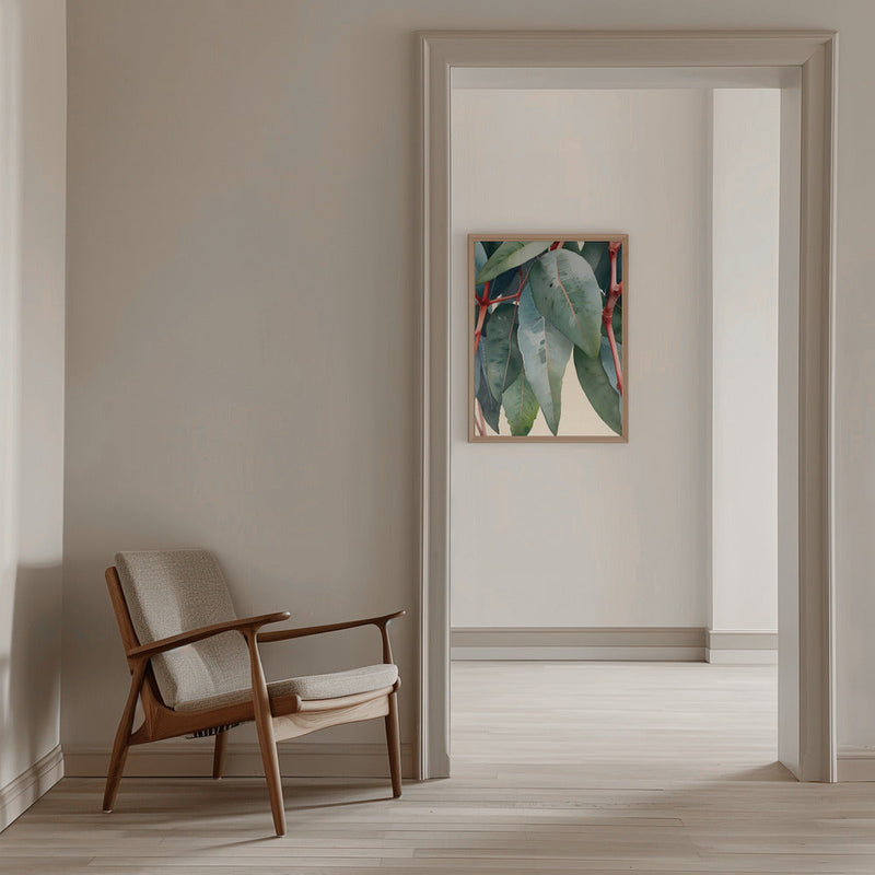 Minimalist Eucalyptus Botanical Art - Stretched Canvas, Poster or Fine Art Print I Heart Wall Art
