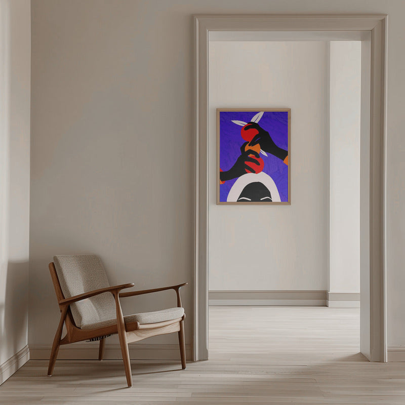 Hands On Orange - Stretched Canvas, Poster or Fine Art Print I Heart Wall Art