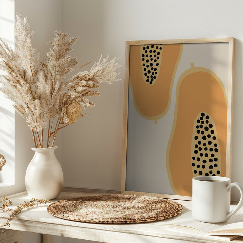 Papaya Fruit - Stretched Canvas, Poster or Fine Art Print I Heart Wall Art