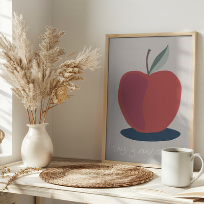 This is an Apple - Stretched Canvas, Poster or Fine Art Print I Heart Wall Art