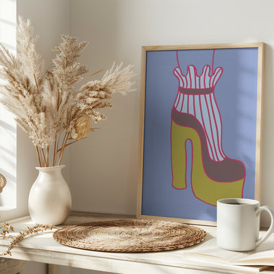 Yellow Heel 01 - Stretched Canvas, Poster or Fine Art Print I Heart Wall Art