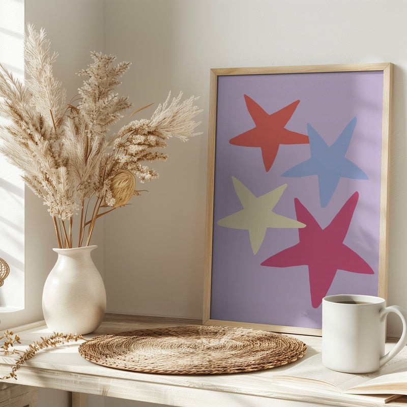 Four Stars 01 - Stretched Canvas, Poster or Fine Art Print I Heart Wall Art