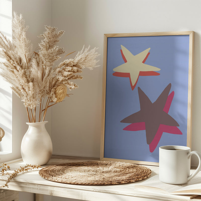 Blue Star - Stretched Canvas, Poster or Fine Art Print I Heart Wall Art