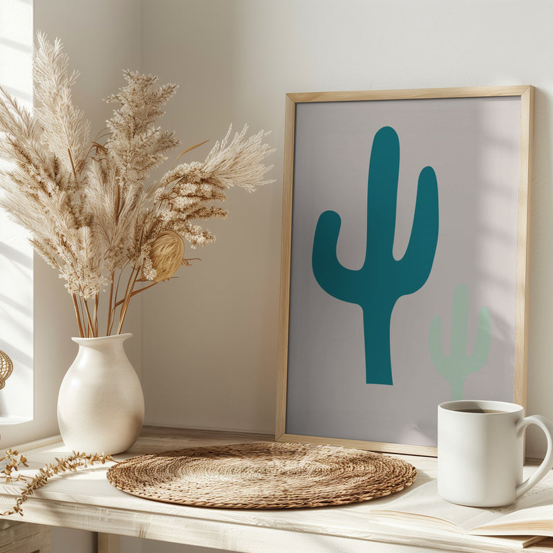 Cactus Beige - Stretched Canvas, Poster or Fine Art Print I Heart Wall Art