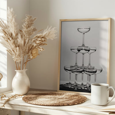 Champagne tower_6 - Stretched Canvas, Poster or Fine Art Print I Heart Wall Art