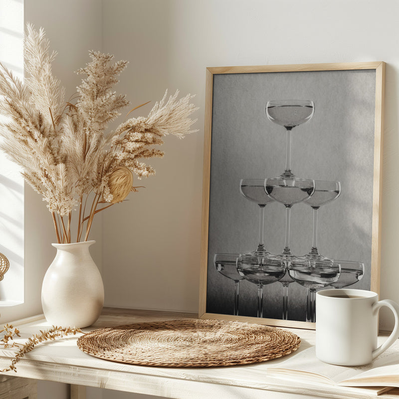 Champagne tower_9 - Stretched Canvas, Poster or Fine Art Print I Heart Wall Art