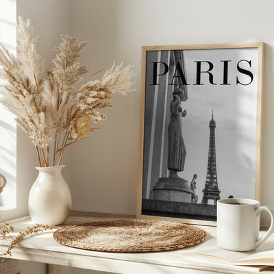 Paris Text 5 - Stretched Canvas, Poster or Fine Art Print I Heart Wall Art