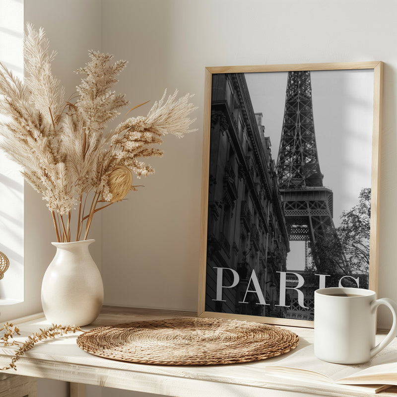 Paris Text 1 - Stretched Canvas, Poster or Fine Art Print I Heart Wall Art