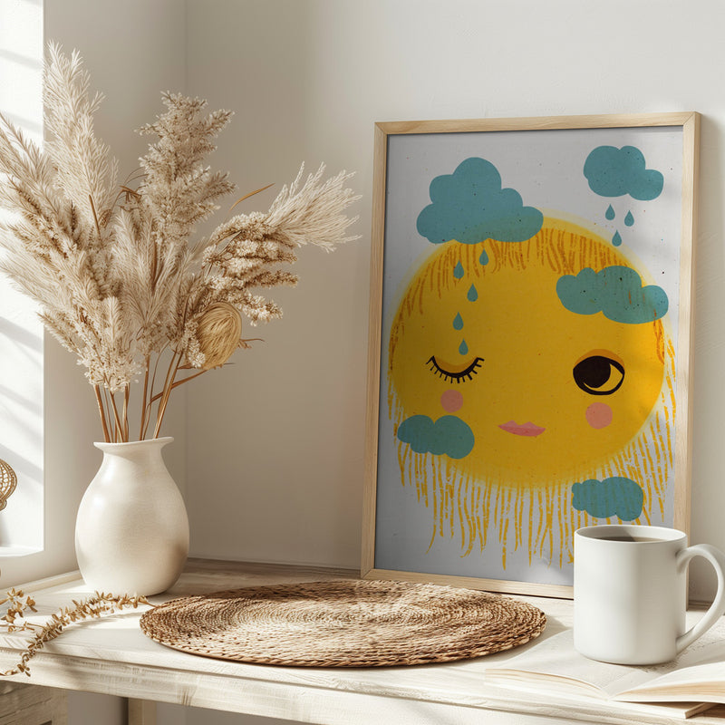 Sun And Rain - Stretched Canvas, Poster or Fine Art Print I Heart Wall Art