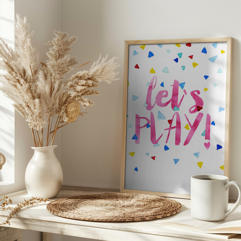 Let`s Play! - Stretched Canvas, Poster or Fine Art Print I Heart Wall Art