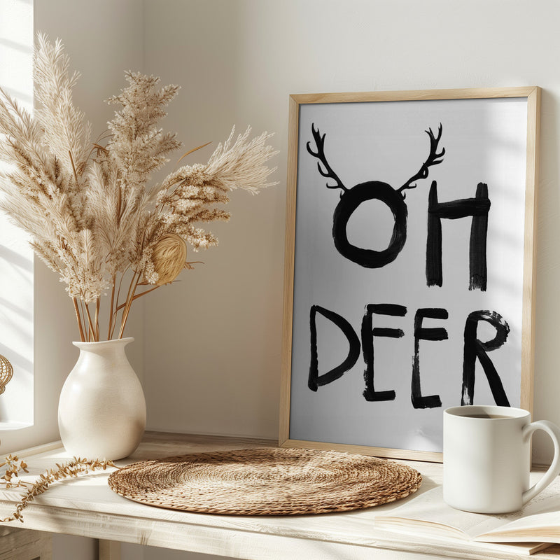 Oh Deer - Stretched Canvas, Poster or Fine Art Print I Heart Wall Art