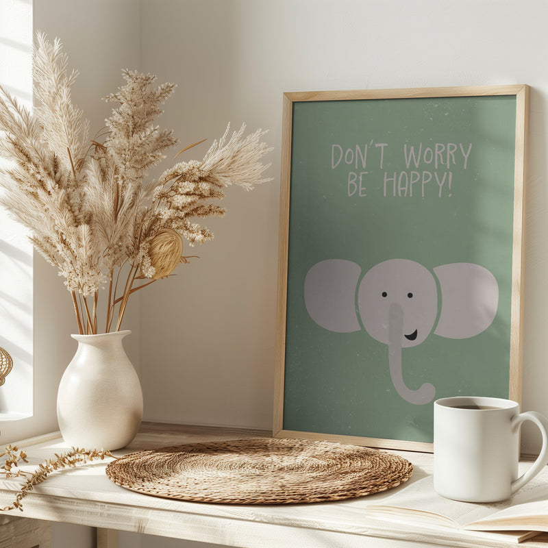 Elephant nursery print - Stretched Canvas, Poster or Fine Art Print I Heart Wall Art