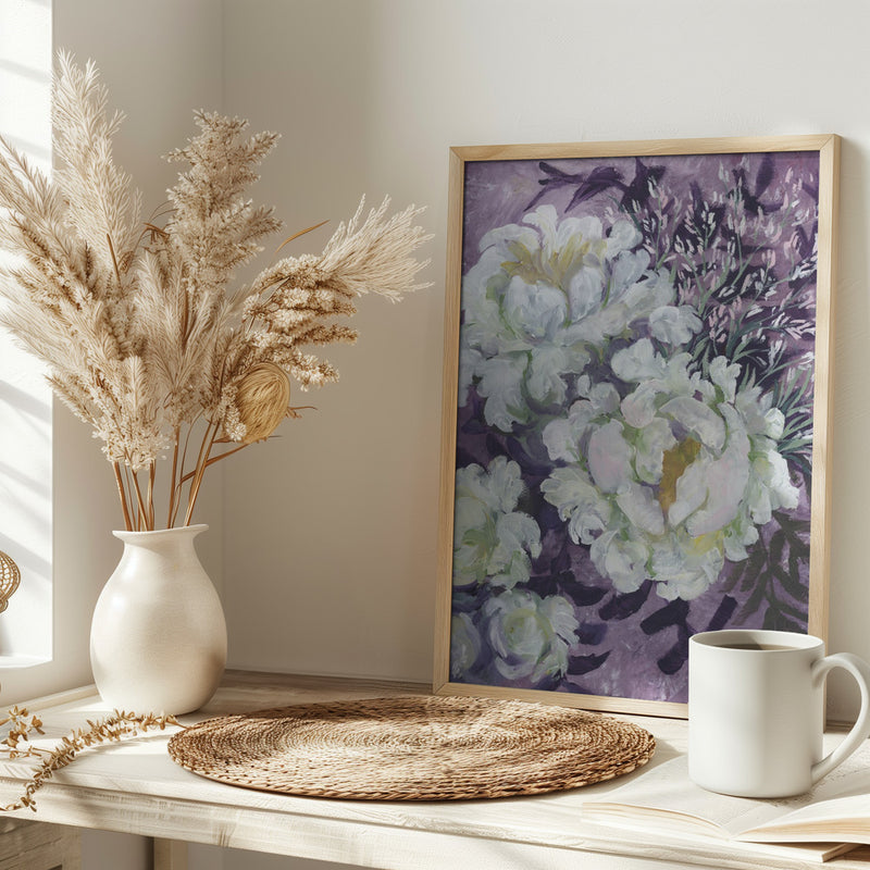 Eliany painterly bouquet - Stretched Canvas, Poster or Fine Art Print I Heart Wall Art