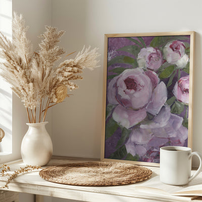 Rylee painterly roses - Stretched Canvas, Poster or Fine Art Print I Heart Wall Art