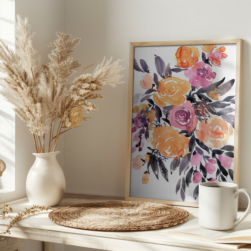 Paloma bouquet - Stretched Canvas, Poster or Fine Art Print I Heart Wall Art