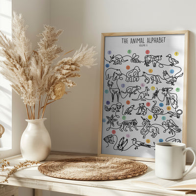 The Animal Alphabet Volume 2 - Stretched Canvas, Poster or Fine Art Print I Heart Wall Art