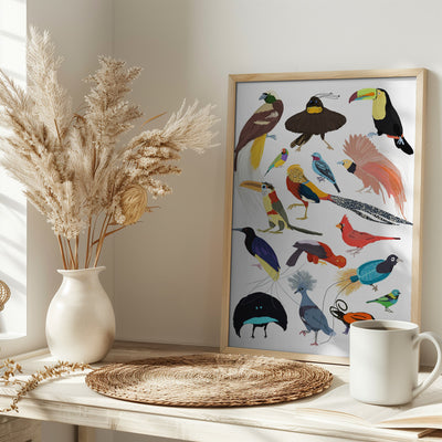 Birds of Paradise - Stretched Canvas, Poster or Fine Art Print I Heart Wall Art