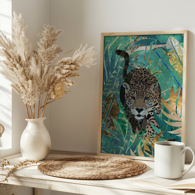 Jaguar Jungle 2 - Stretched Canvas, Poster or Fine Art Print I Heart Wall Art