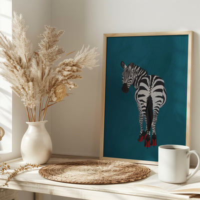 Zebra heels - Stretched Canvas, Poster or Fine Art Print I Heart Wall Art