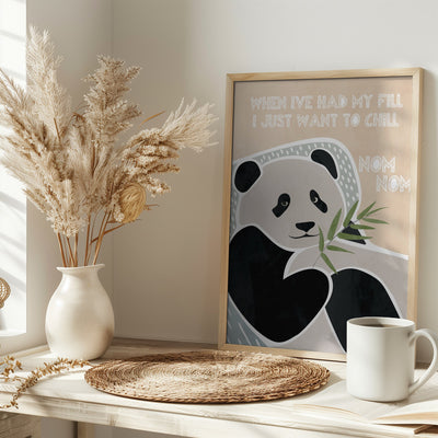 Children's panda typography - Stretched Canvas, Poster or Fine Art Print I Heart Wall Art