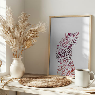 Pink Cheetah - Stretched Canvas, Poster or Fine Art Print I Heart Wall Art