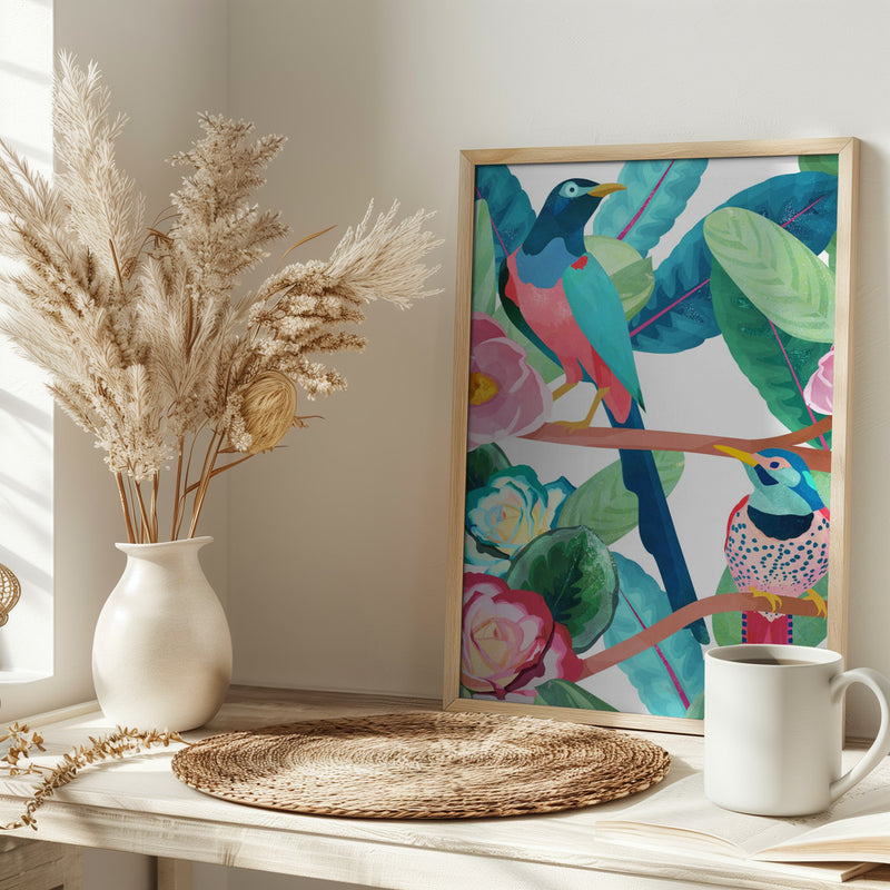 Birds of Spring - Stretched Canvas, Poster or Fine Art Print I Heart Wall Art