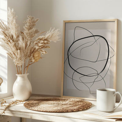 Soft Abstract Lines Art - Stretched Canvas, Poster or Fine Art Print I Heart Wall Art