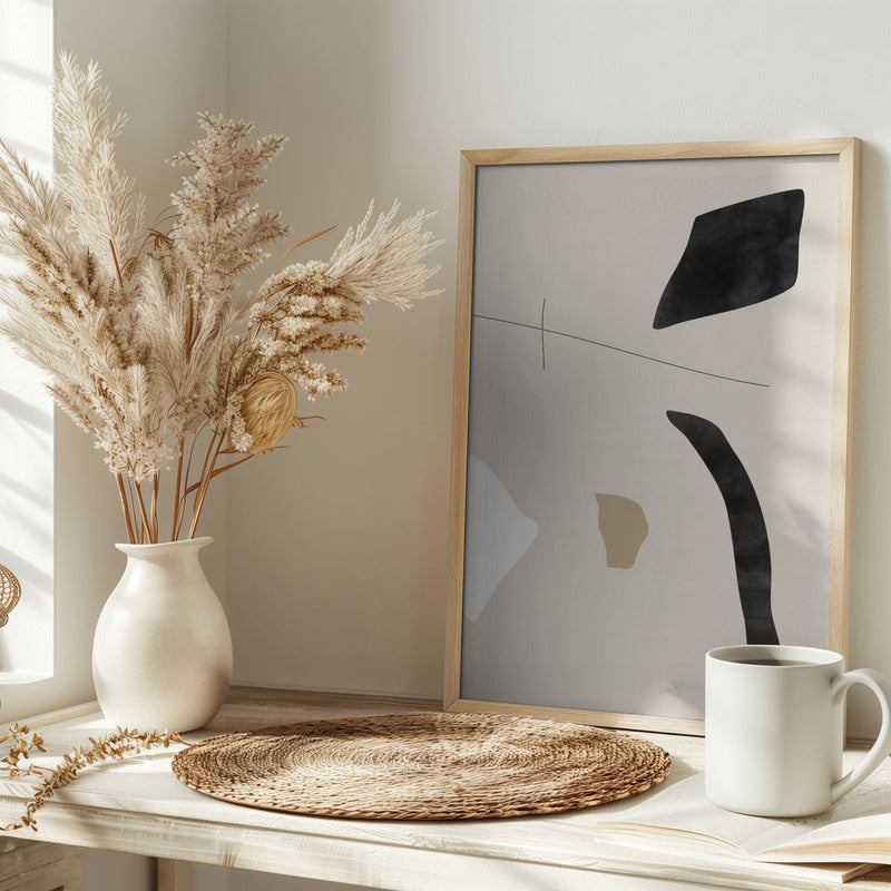 Graphic Shapes and Lines Poster - Stretched Canvas, Poster or Fine Art Print I Heart Wall Art