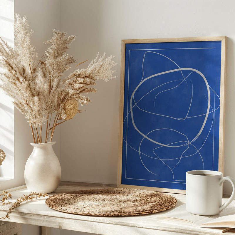Whirling Azure Paths - Stretched Canvas, Poster or Fine Art Print I Heart Wall Art