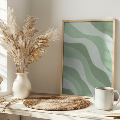 Verdant Waves - Stretched Canvas, Poster or Fine Art Print I Heart Wall Art