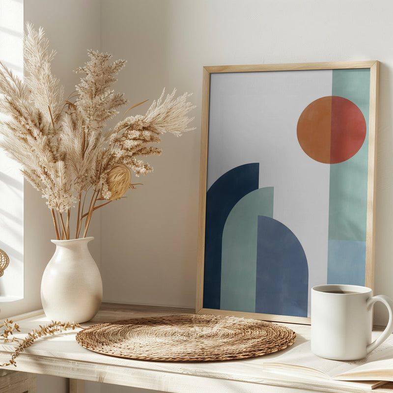 Geometric Shapes With A Minimalist Design - Stretched Canvas, Poster or Fine Art Print I Heart Wall Art