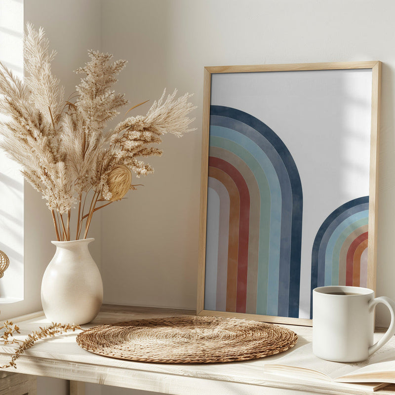 Curved Colorscape - Stretched Canvas, Poster or Fine Art Print I Heart Wall Art