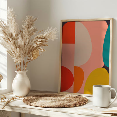 Mid Century Pastel 14 - Stretched Canvas, Poster or Fine Art Print I Heart Wall Art