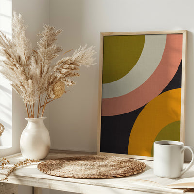 Geo Shapes Fall 21 Rounded - Stretched Canvas, Poster or Fine Art Print I Heart Wall Art