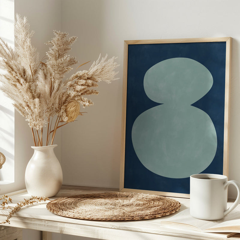 Mint Silhouette - Stretched Canvas, Poster or Fine Art Print I Heart Wall Art